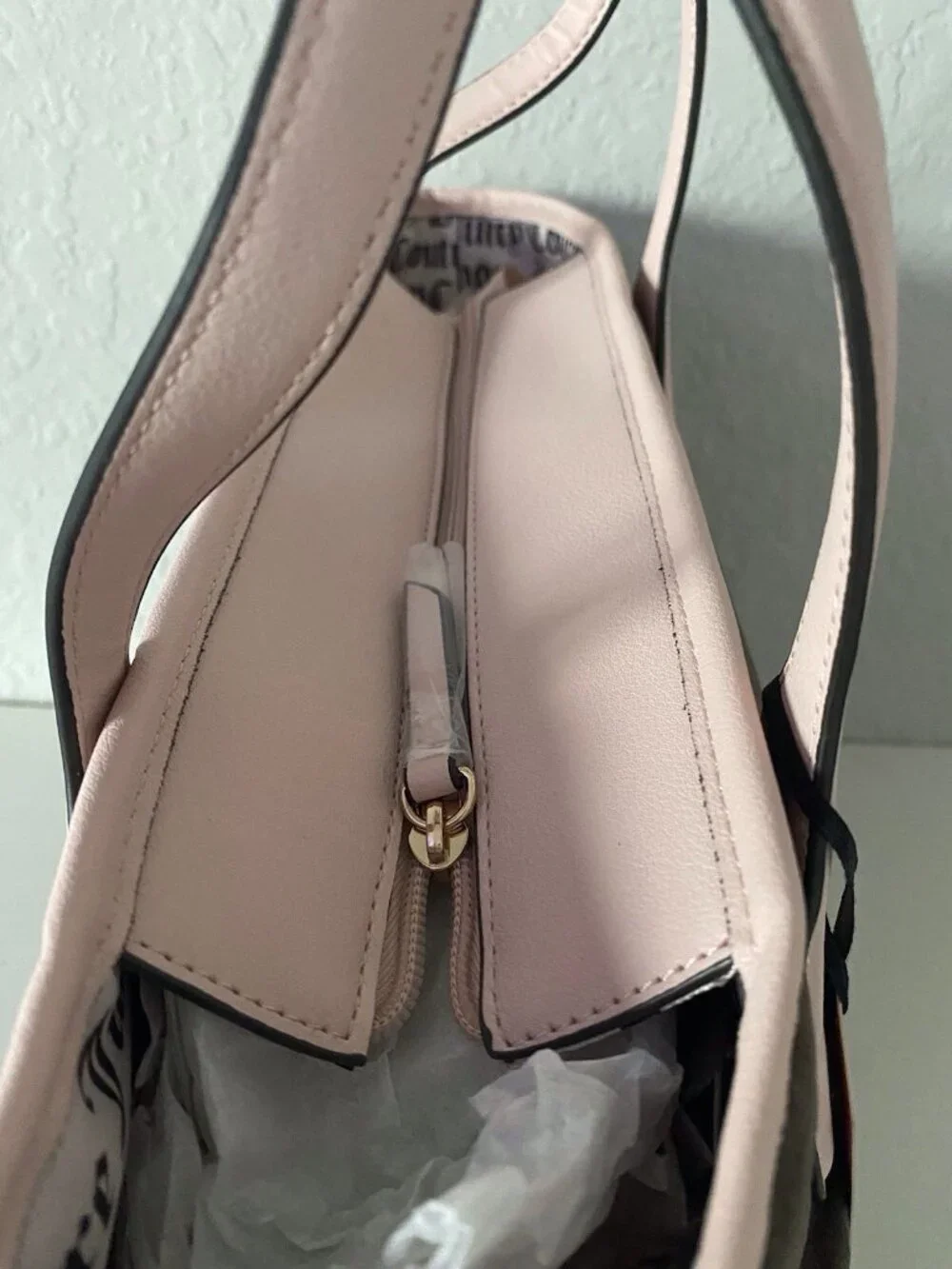 Juicy Couture Renaissance Tote In Chocolate Velvet Embroidered W/Crown Charm NEW